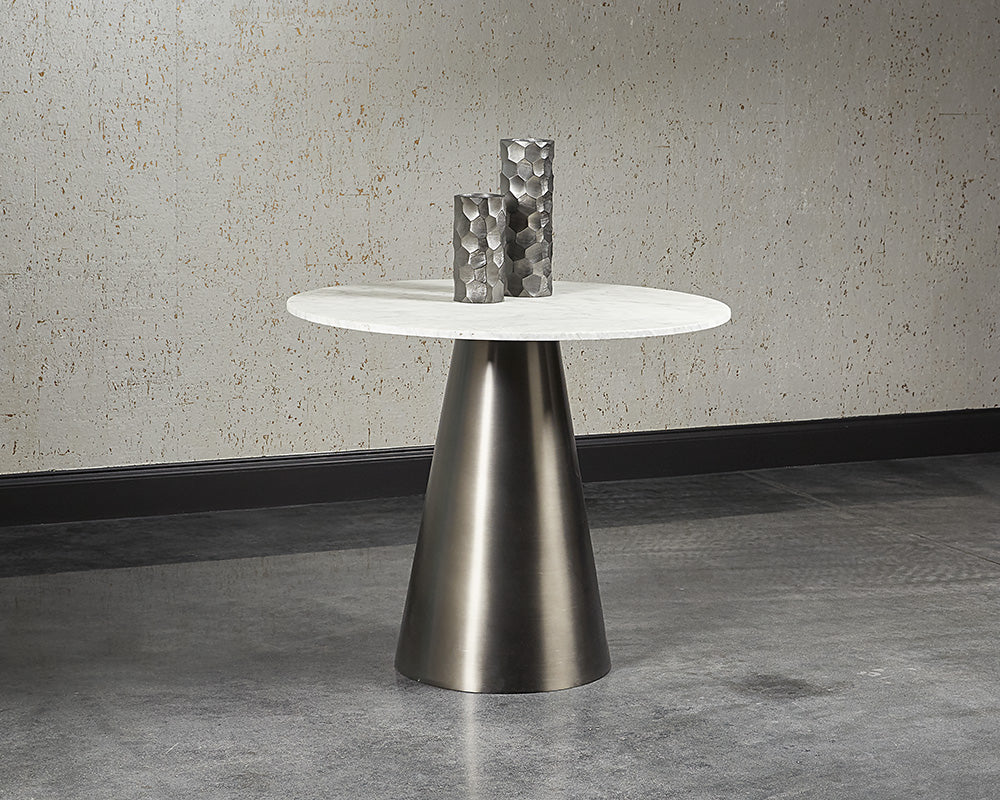 Damon Bistro Table - Gunmetal - 35.5"