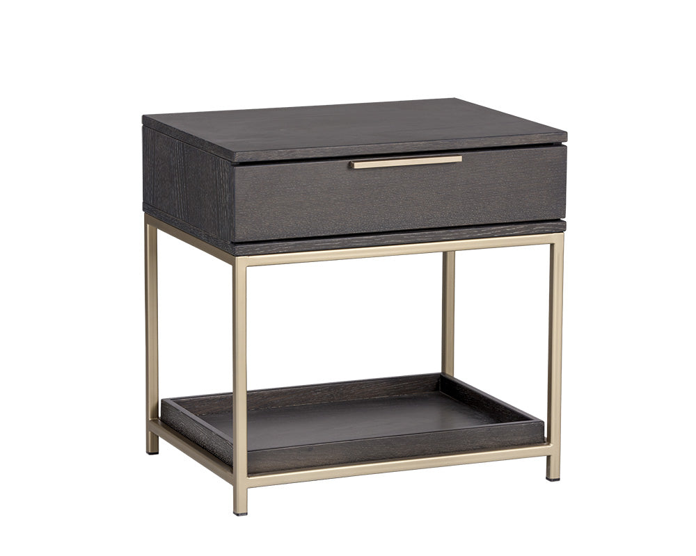 Rebel Nightstand - Gold - Charcoal Grey