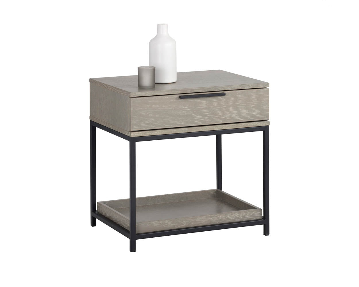 Rebel Nightstand - Small - Black - Taupe