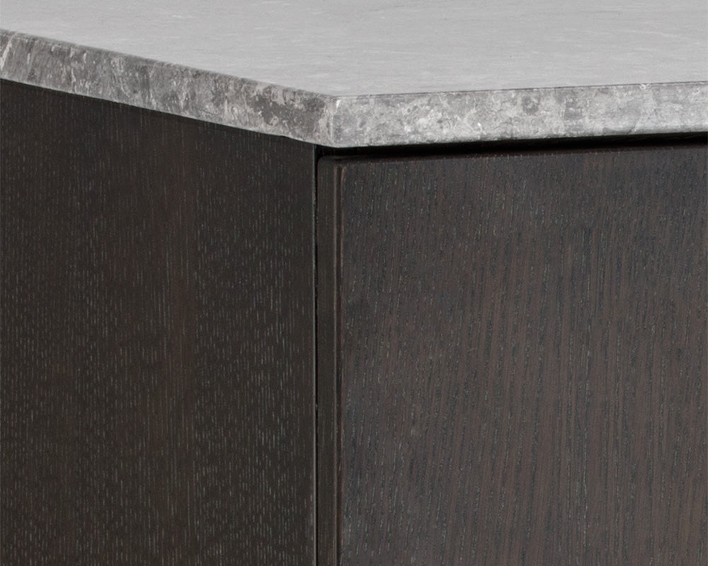 Rebel Sideboard - Small - Gold - Grey Marble / Charcoal Grey