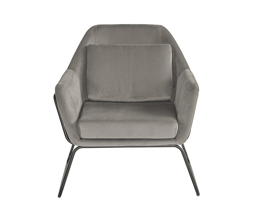 Watts Lounge Chair - Black - Antonio Charcoal