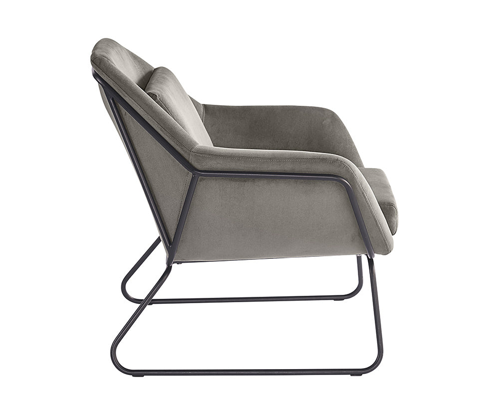 Watts Lounge Chair - Black - Antonio Charcoal