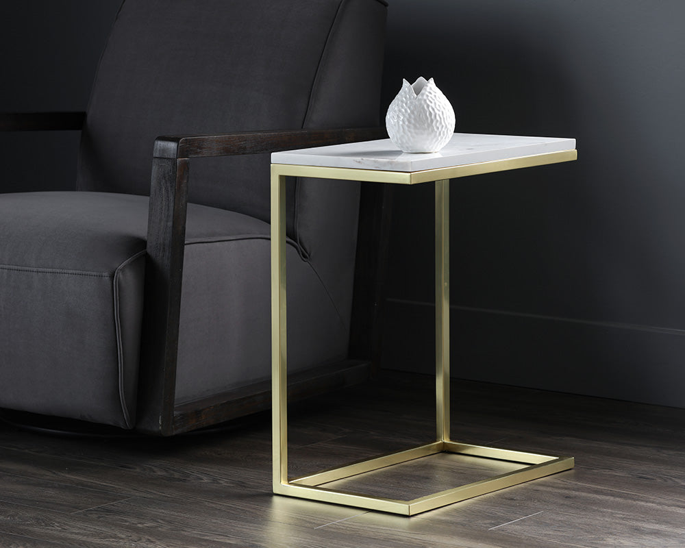 Amell End Table - White