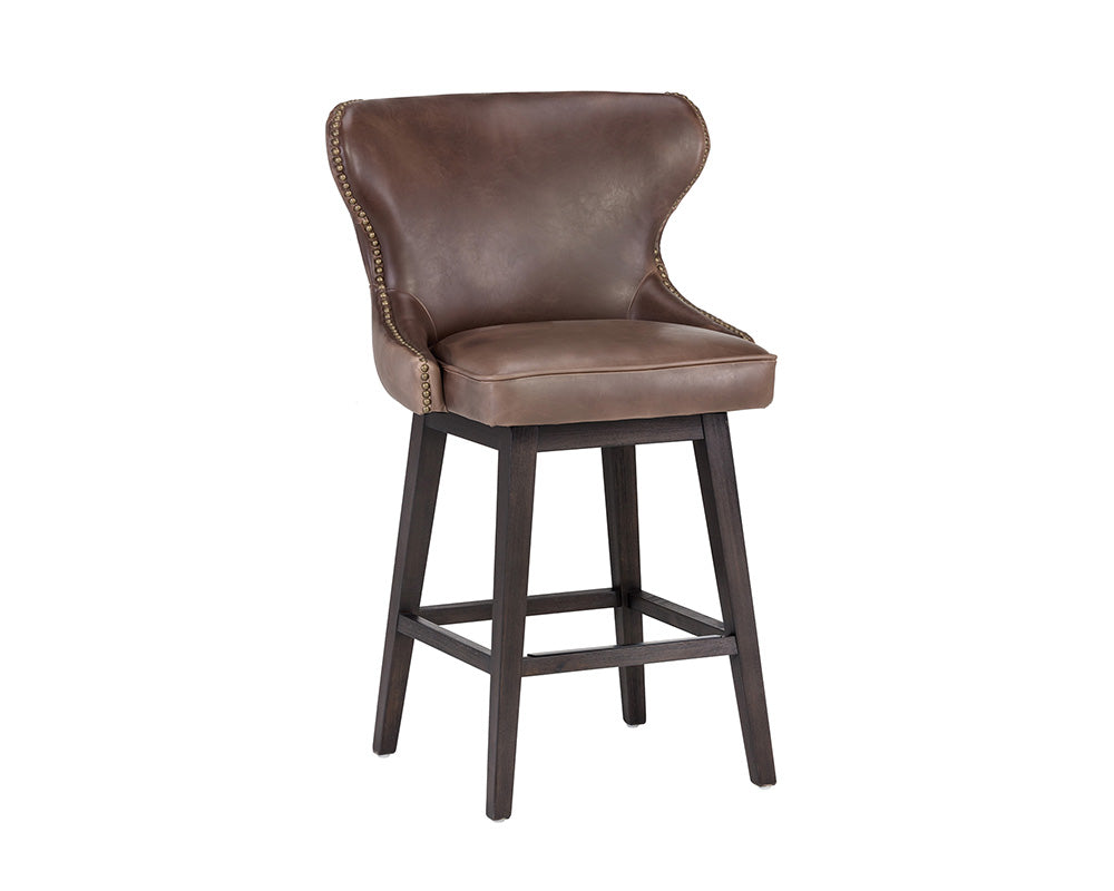 Ariana Swivel Counter Stool - Havana Dark Brown