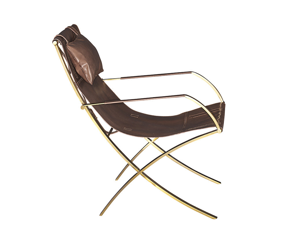 Willis Lounge Chair - Brown Leather