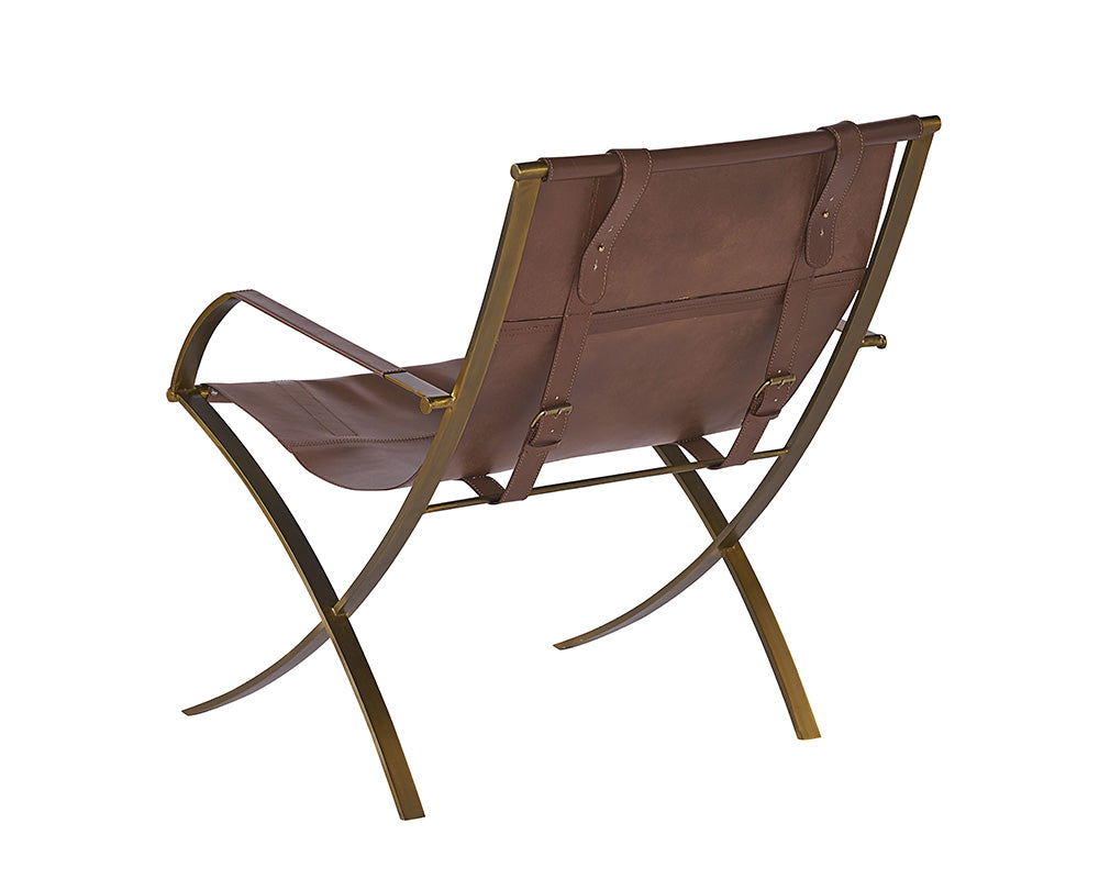 Willis Lounge Chair - Brown Leather