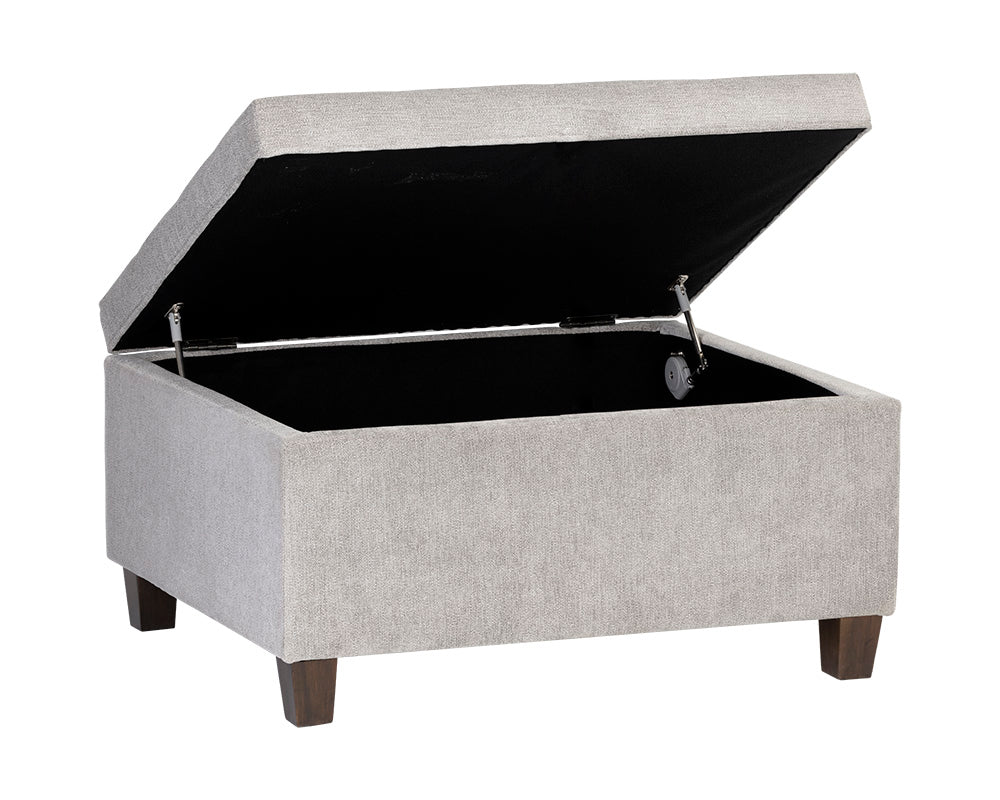 Tucker Storage Ottoman - Polo Club Stone
