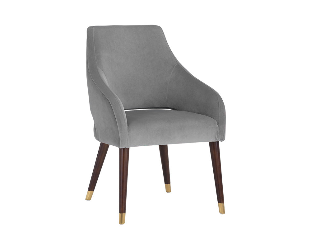 Adelaide Dining Armchair - Alisa Dark Grey