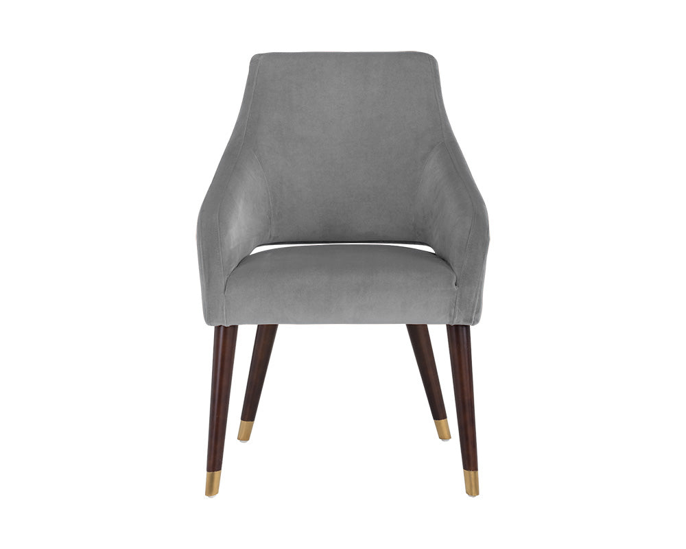 Adelaide Dining Armchair - Alisa Dark Grey