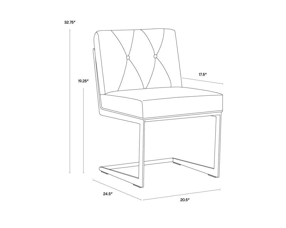 Virelles Dining Chair - Zenith Graphite Grey