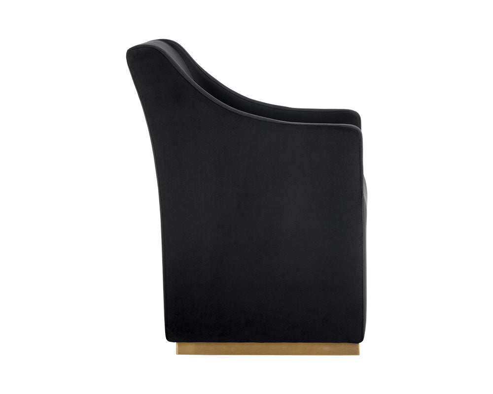 Zane Wheeled Lounge Chair - Abbington Black