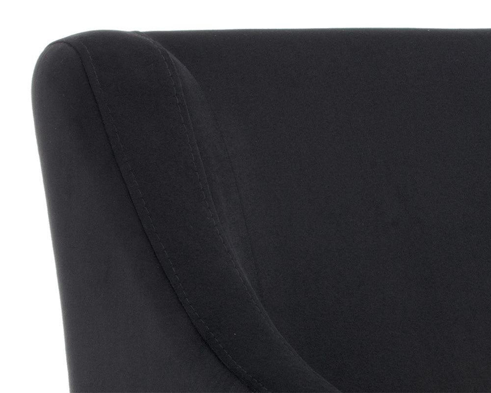 Zane Wheeled Lounge Chair - Abbington Black