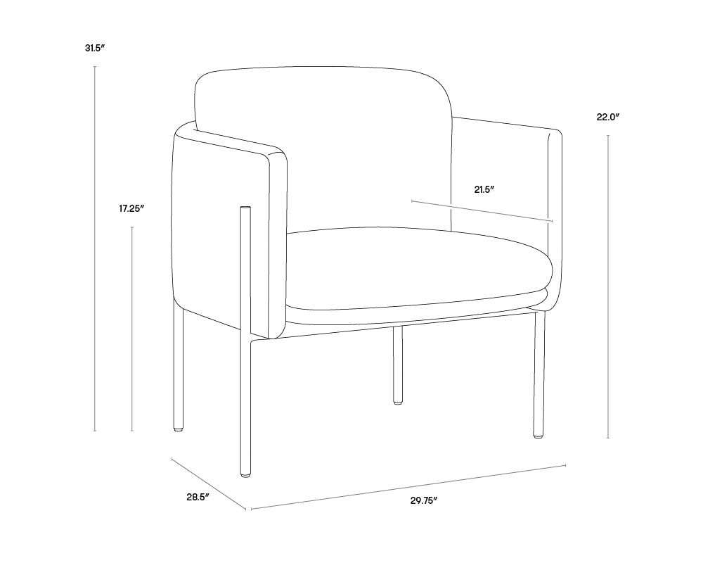 Richie Lounge Chair - Black - Eclipse White