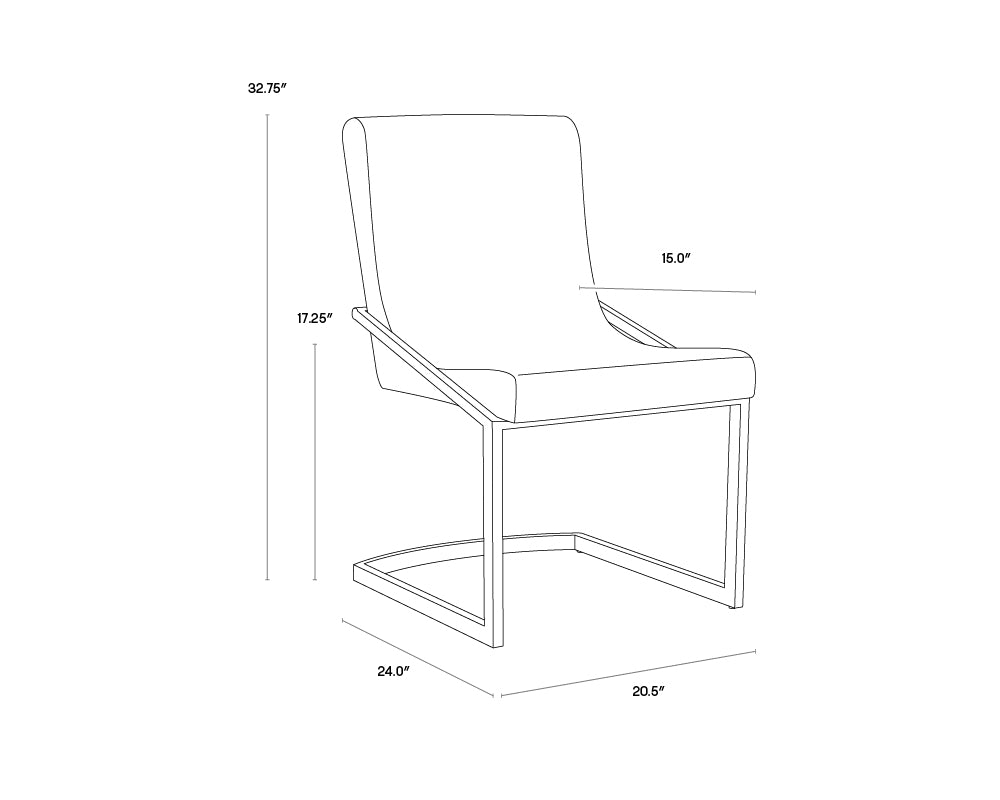 Marcelle Dining Chair - White Croc