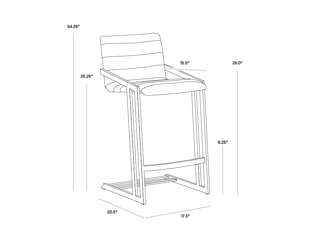 Webber Counter Stool - Cantina Saddle