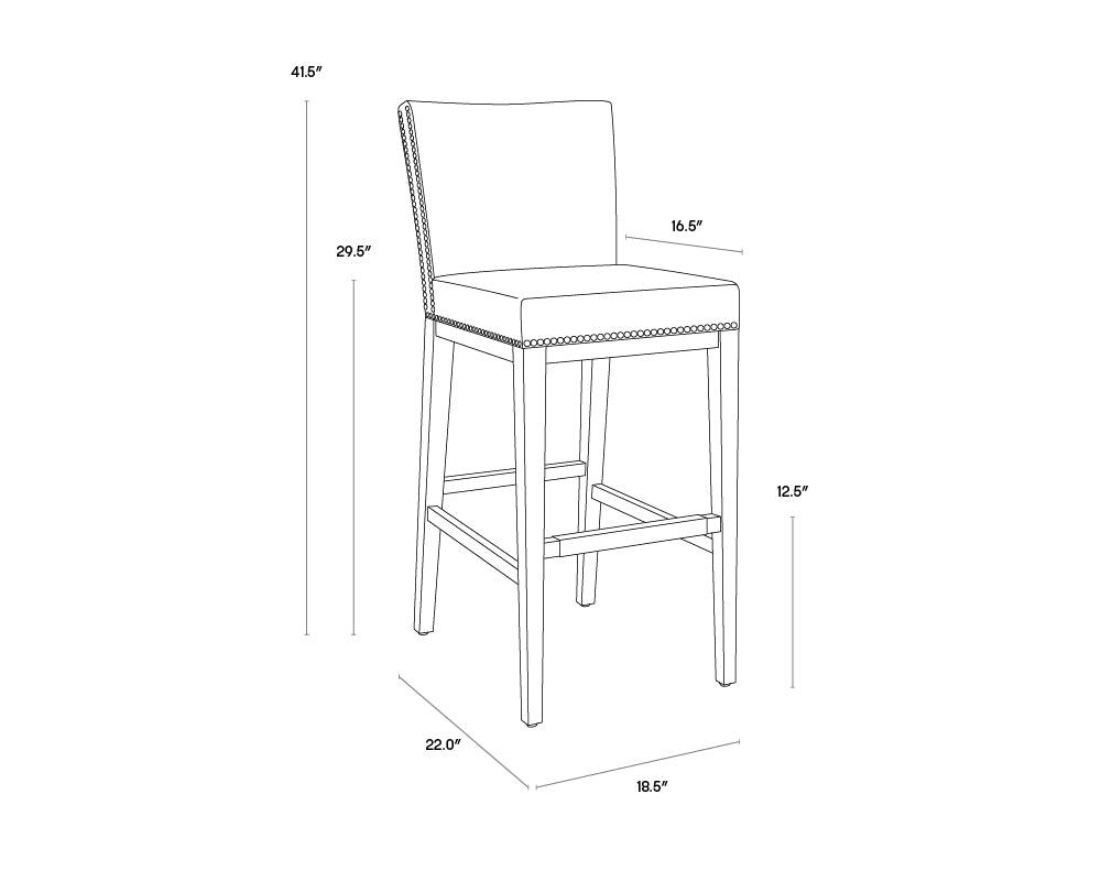 Vintage Barstool - Overcast Grey