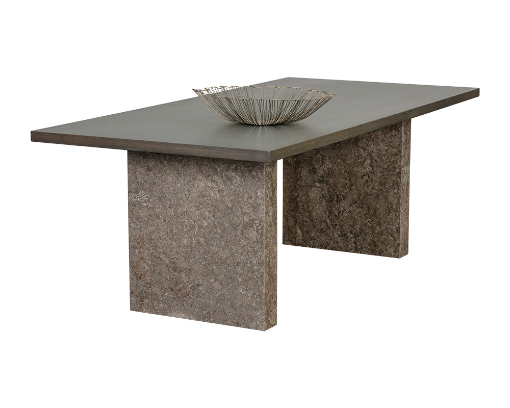 Rebel Dining Table - Grey Marble / Charcoal Grey - 82.75"