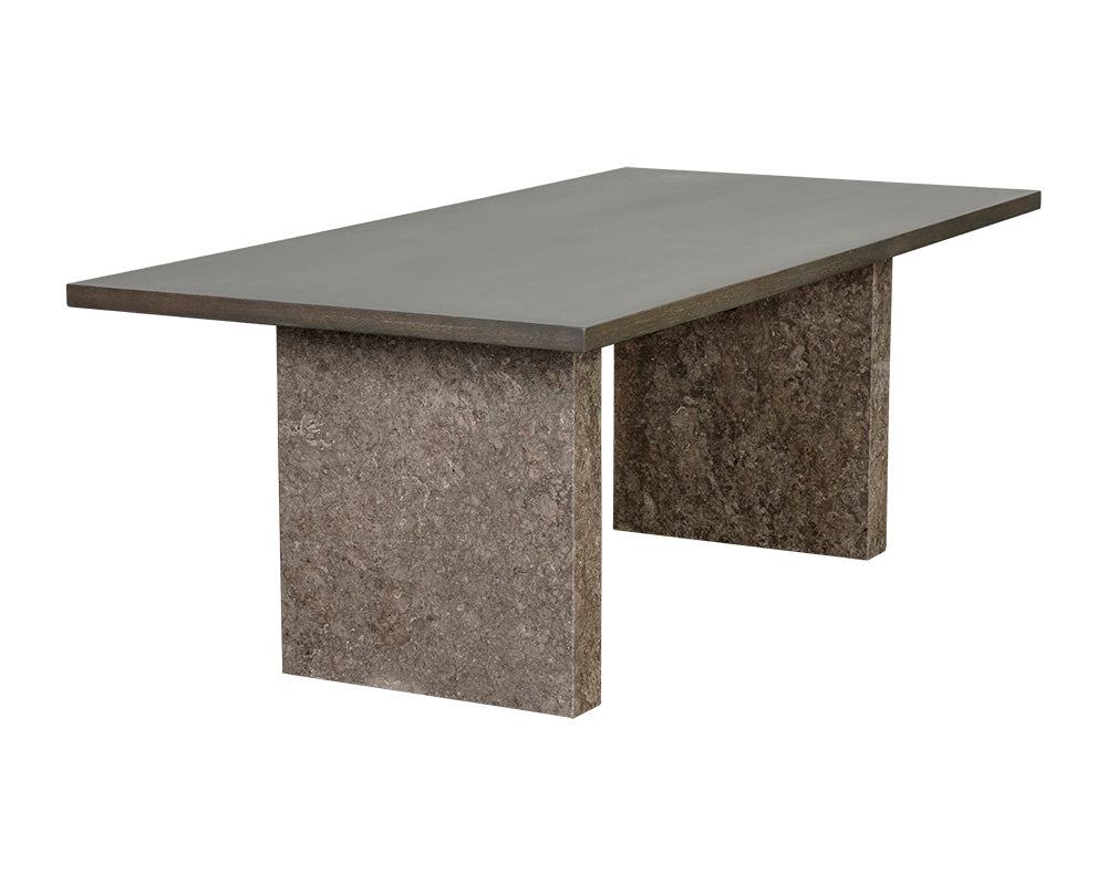 Rebel Dining Table - Grey Marble / Charcoal Grey - 82.75"