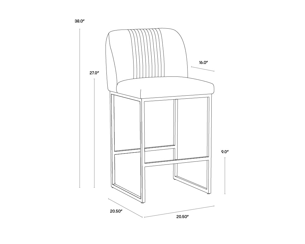 Nevin Counter Stool - Sapphire Blue