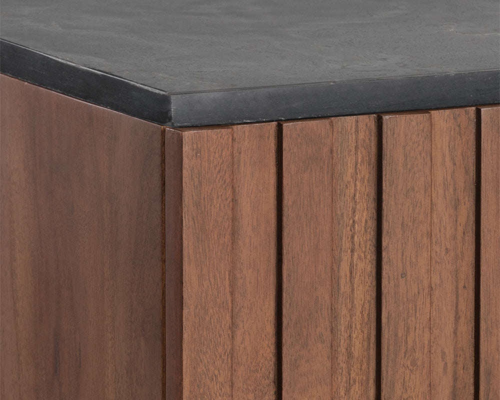 Wellington Nightstand - Black Marble