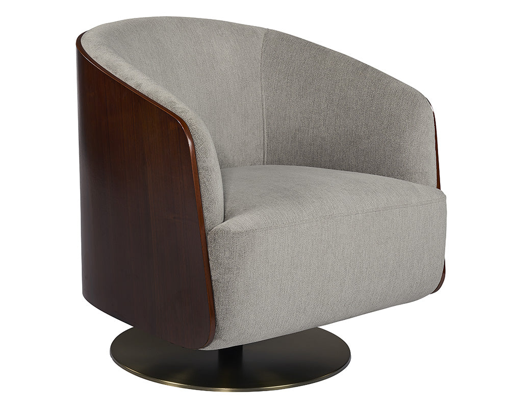 Arnelle Swivel Lounge Chair - Polo Club Stone