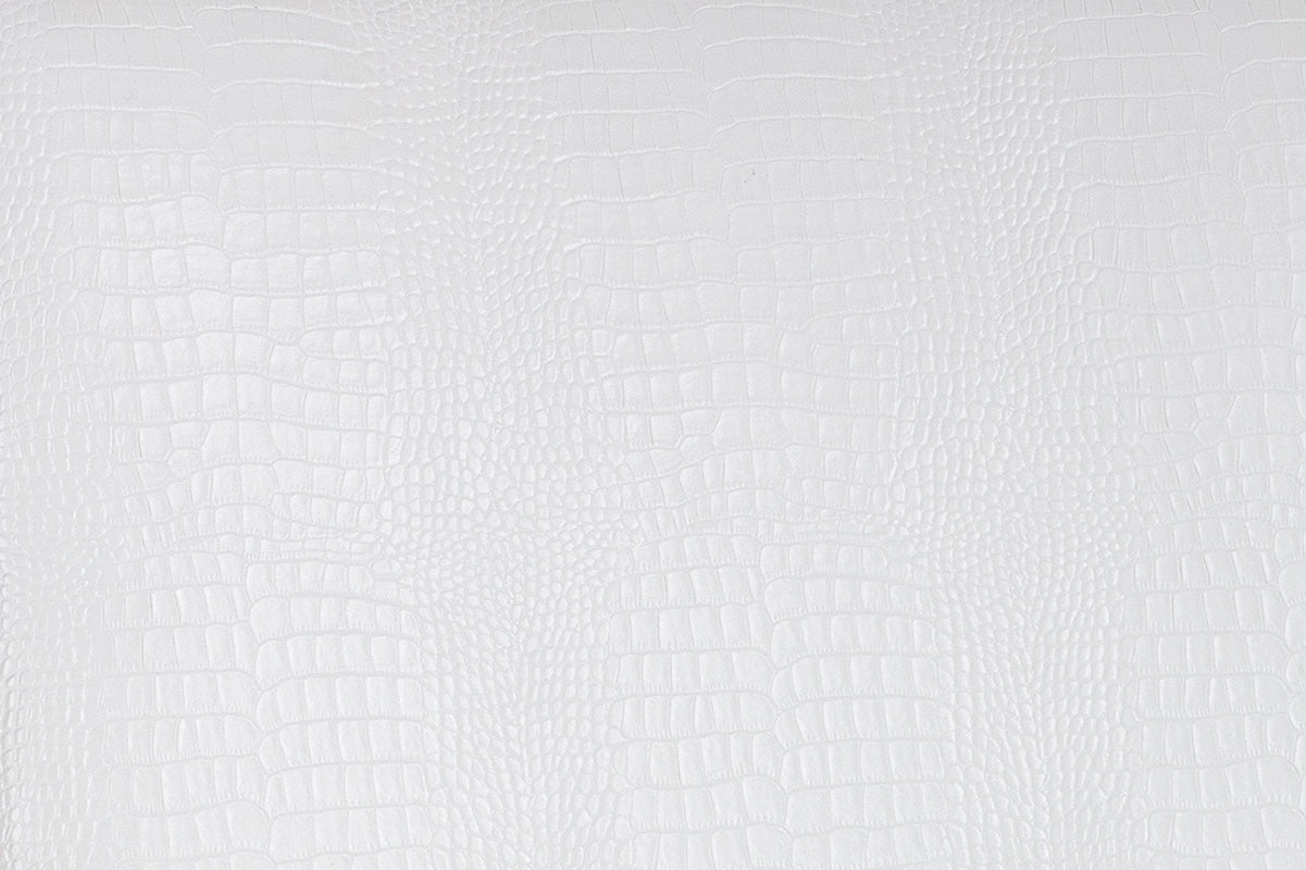 Blair Dining Chair - Stainless Steel - White Croc