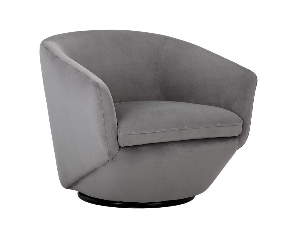 Treviso Swivel Lounge Chair - Antonio Charcoal