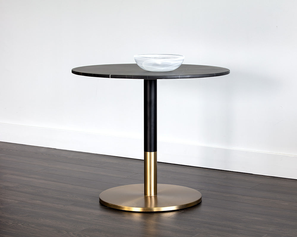 Massie Bistro Table - Black Marble - 35.5"