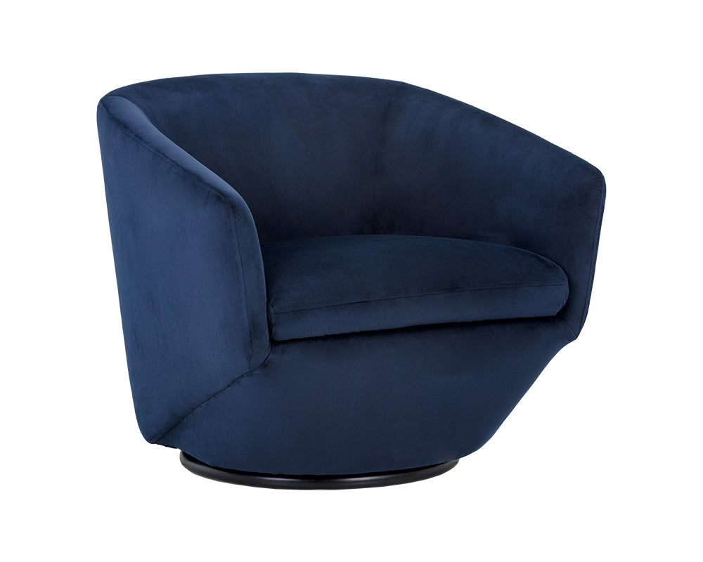 Treviso Swivel Lounge Chair - Metropolis Blue