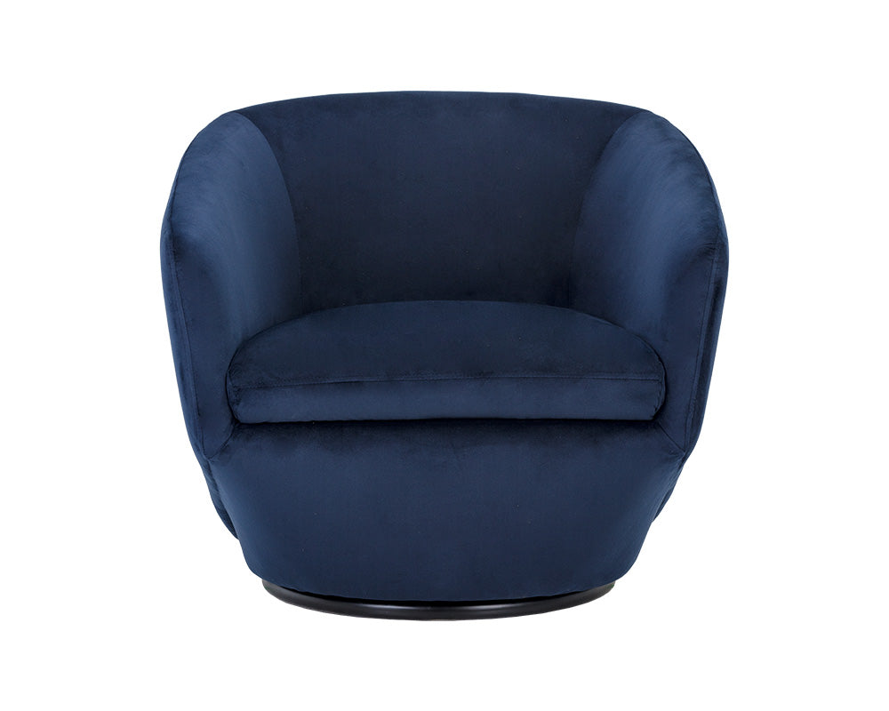 Treviso Swivel Lounge Chair - Metropolis Blue