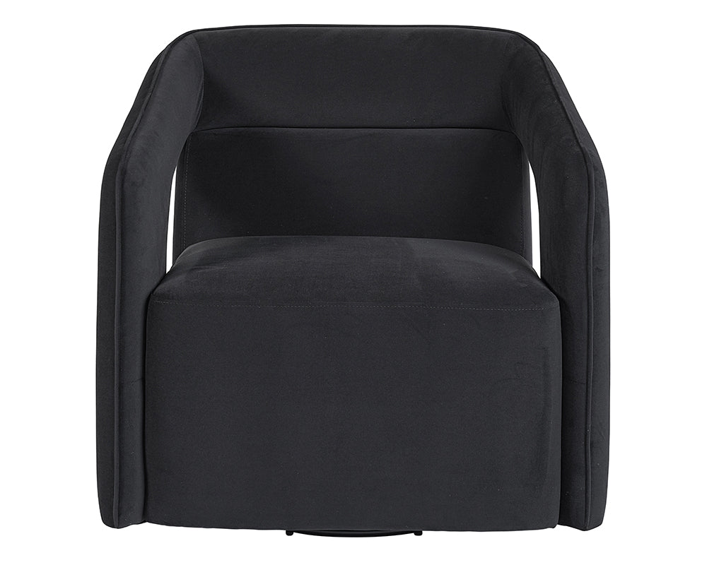 Kendrick Swivel Lounge Chair - Abbington Black