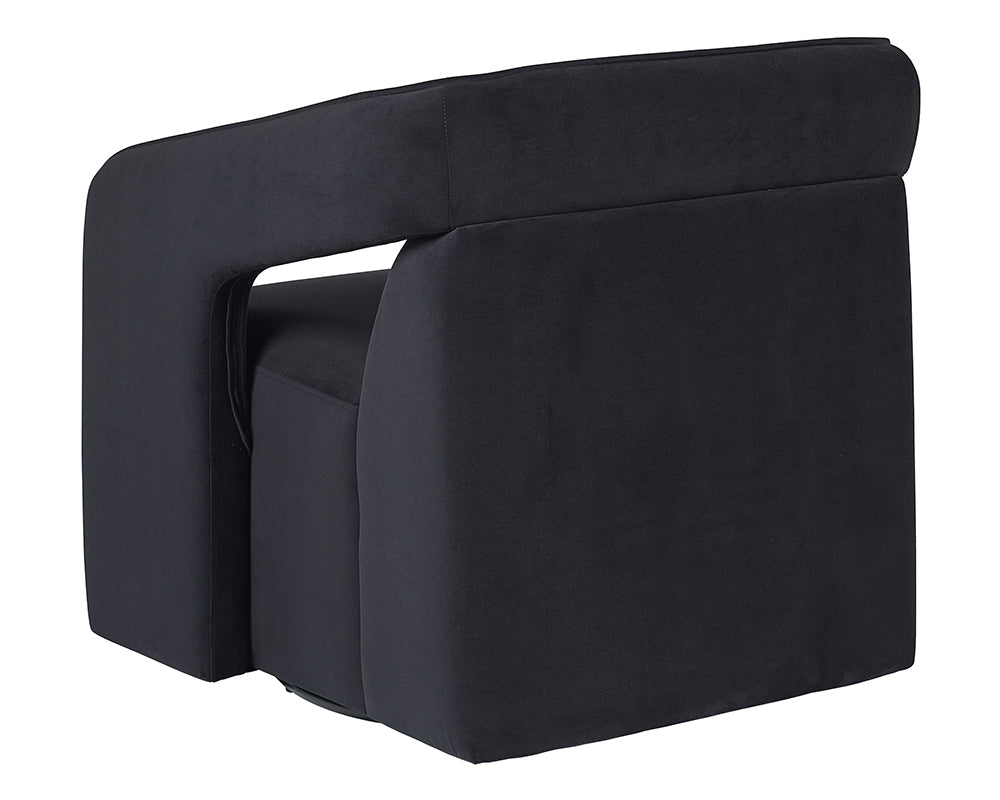 Kendrick Swivel Lounge Chair - Abbington Black