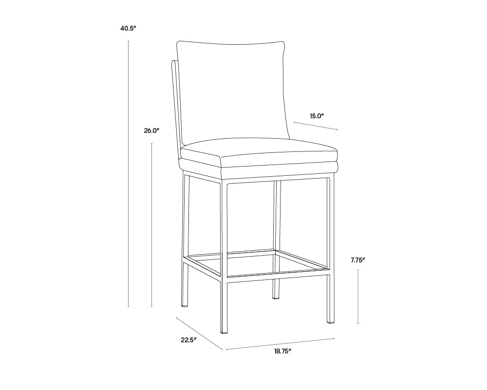 Paige Counter Stool - Bravo Cream
