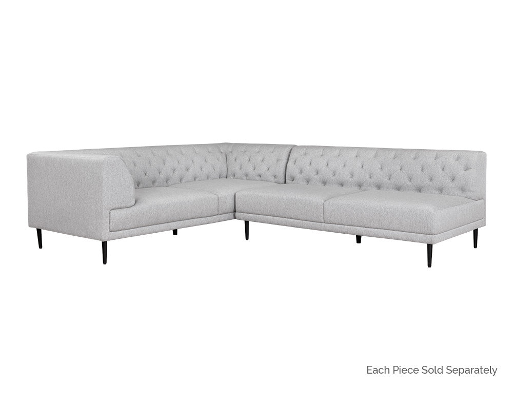 Delmar Armless Sofa - Trounce Aluminum