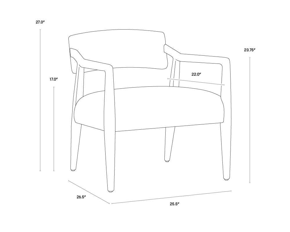 Keagan Lounge Chair - Saloon Light Grey Leather