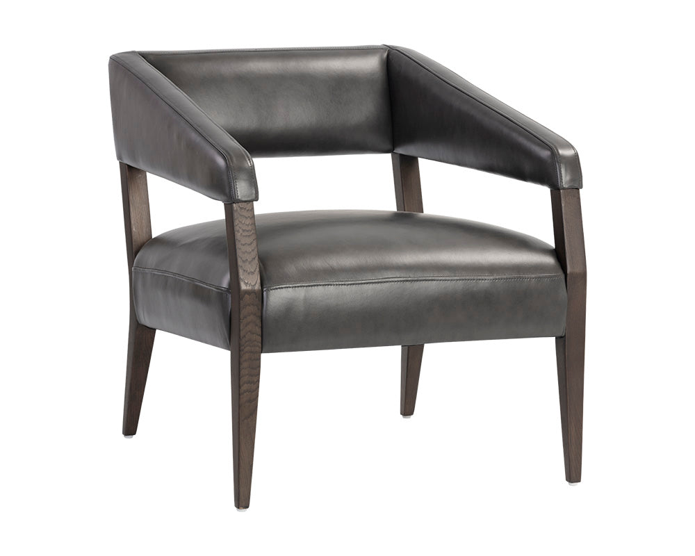 Carlyle Lounge Chair - Brentwood Charcoal Leather
