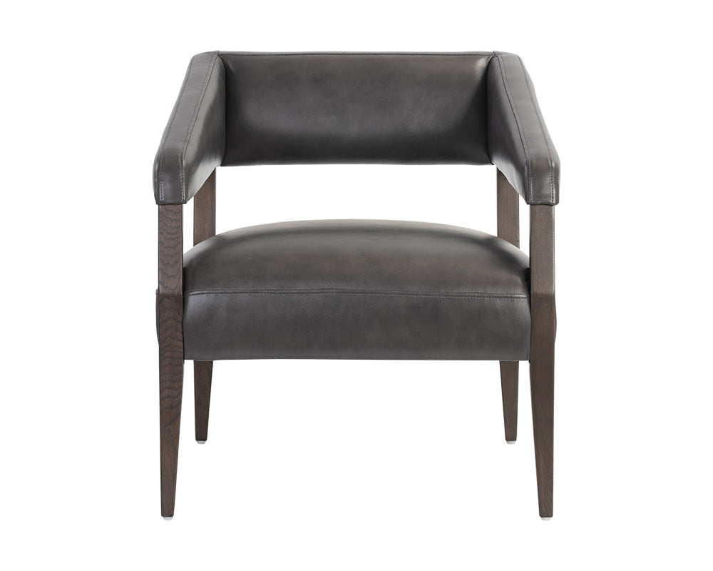 Carlyle Lounge Chair - Brentwood Charcoal Leather