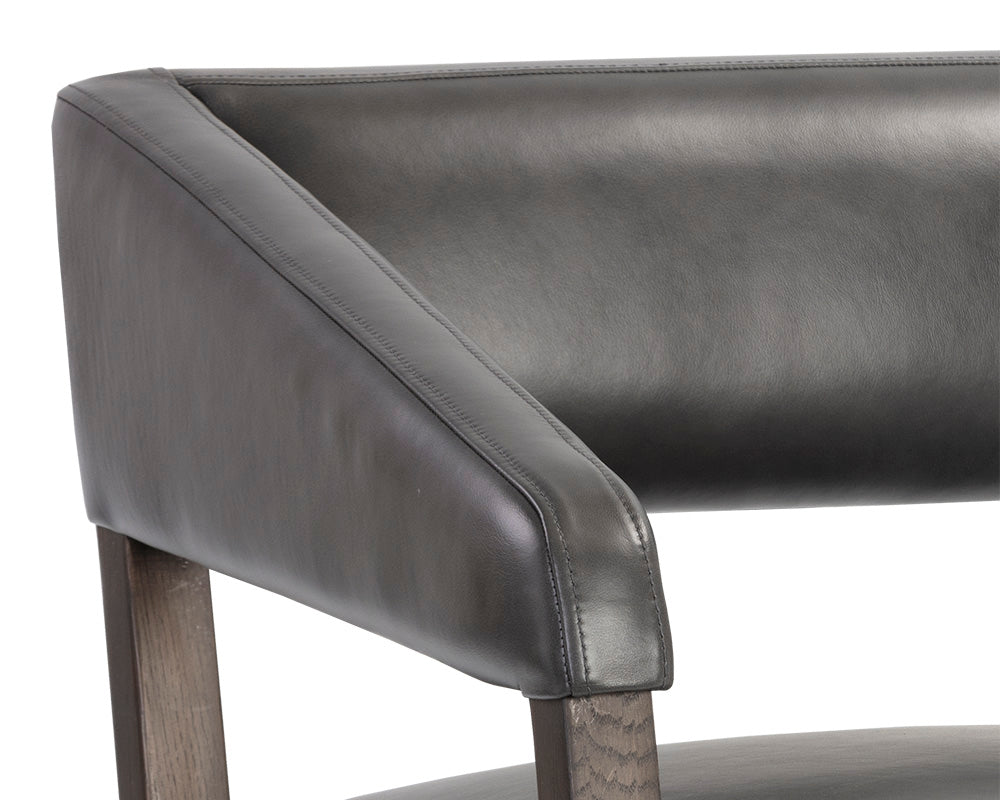 Carlyle Lounge Chair - Brentwood Charcoal Leather