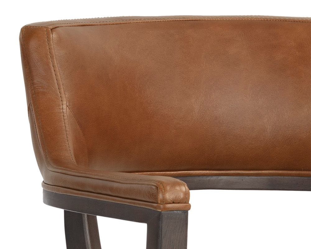 Brylea Dining Armchair - Brown - Shalimar Tobacco Leather
