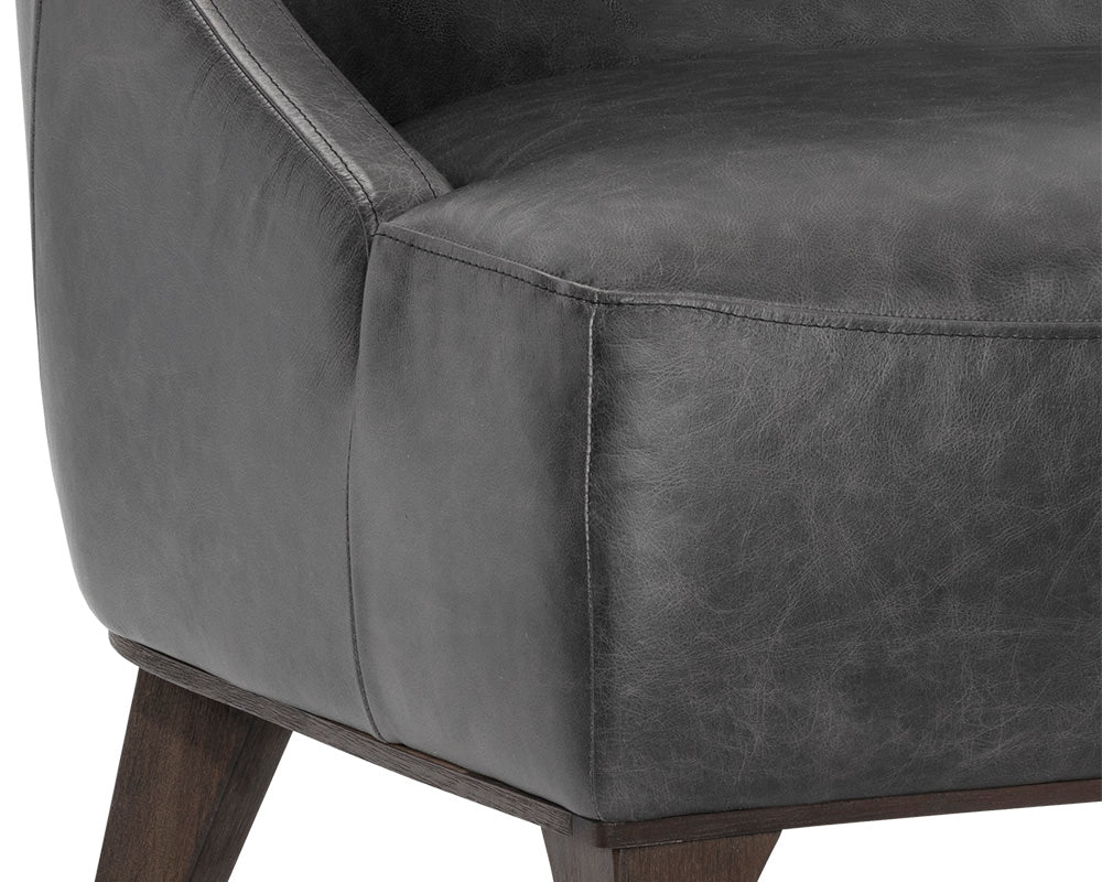 Elias Lounge Chair - Marseille Black Leather