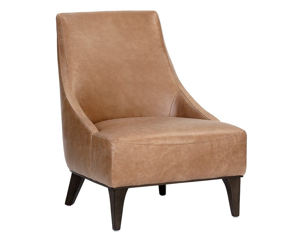 Elias Lounge Chair - Marseille Camel Leather