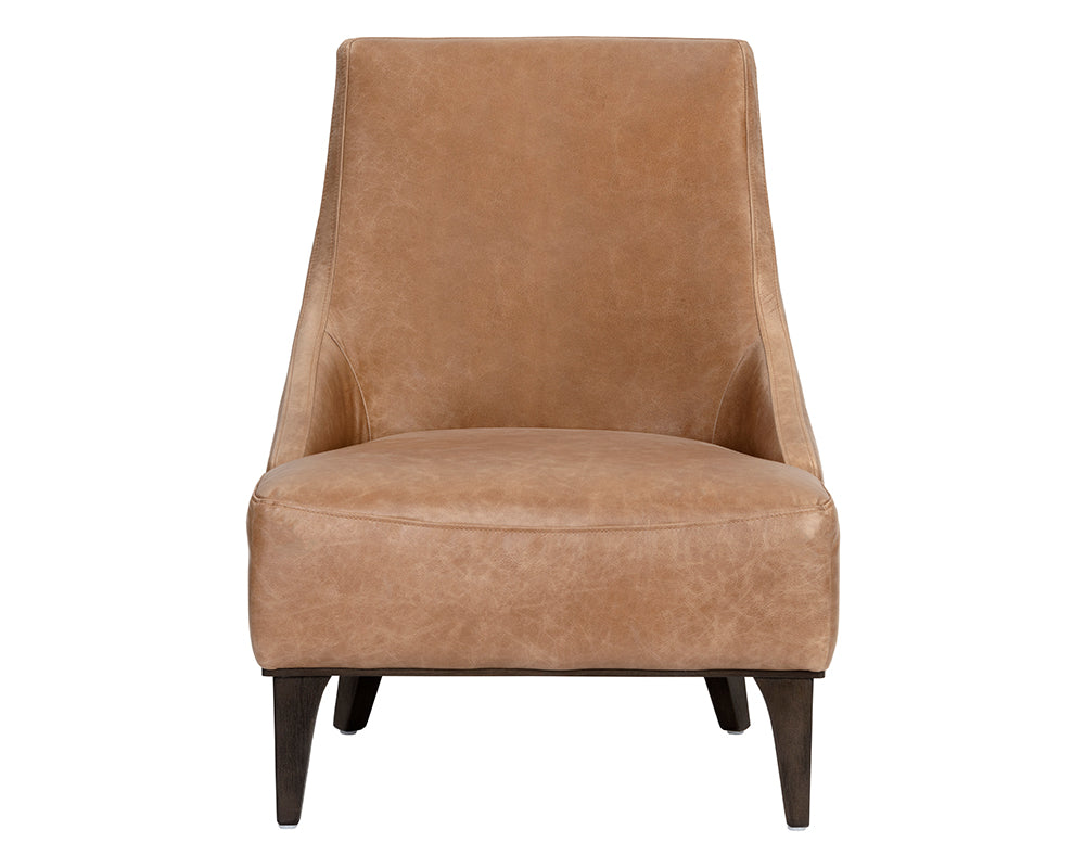 Elias Lounge Chair - Marseille Camel Leather