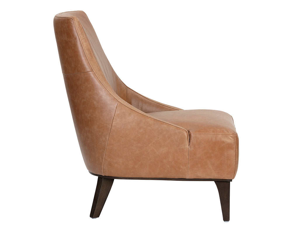 Elias Lounge Chair - Marseille Camel Leather