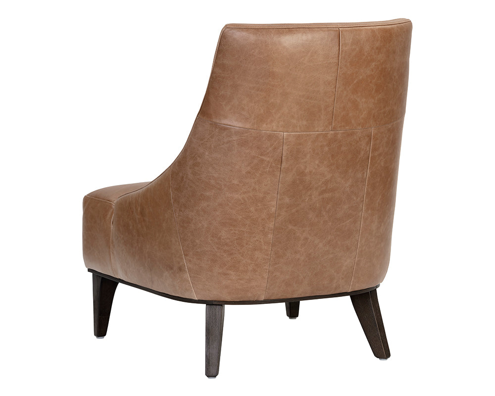Elias Lounge Chair - Marseille Camel Leather
