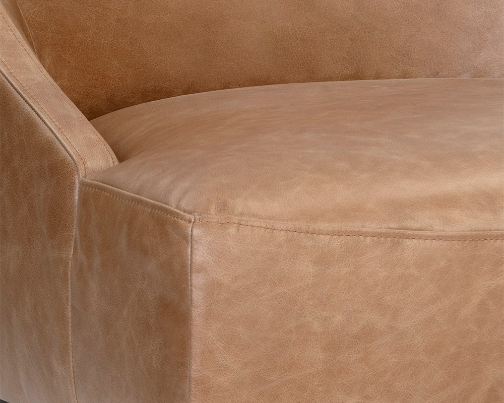 Elias Lounge Chair - Marseille Camel Leather