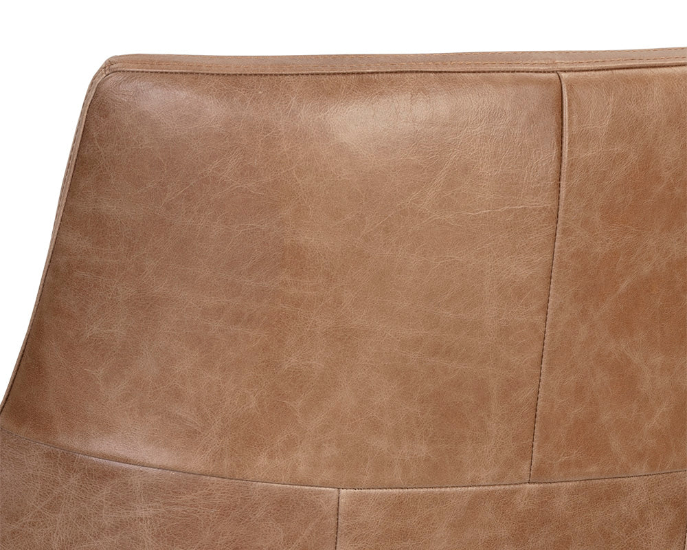 Elias Lounge Chair - Marseille Camel Leather