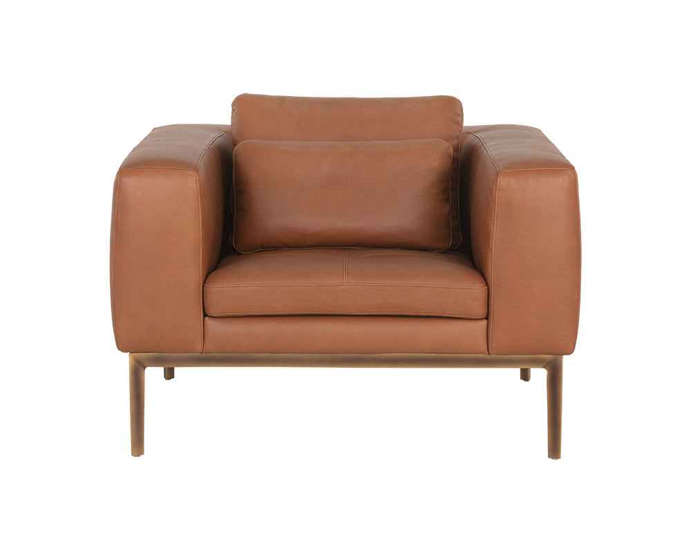 Burr Armchair - Behike Saddle Leather