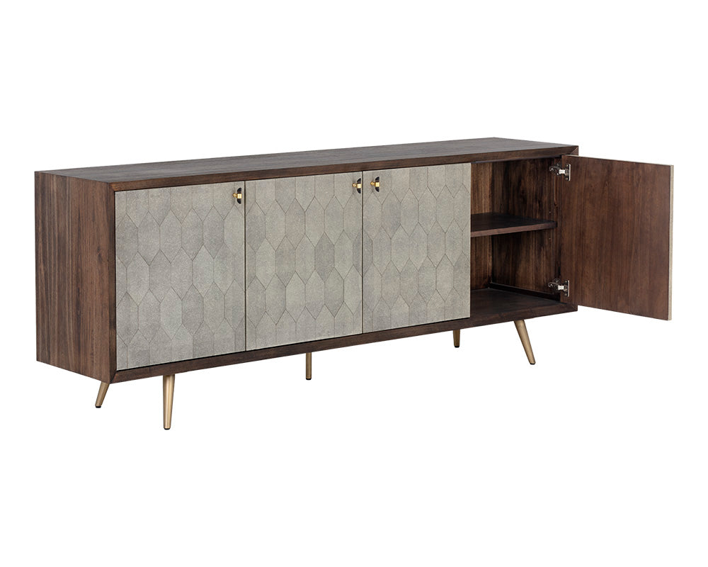 Aniston Sideboard - Large - Dark Mango - Taupe Shagreen