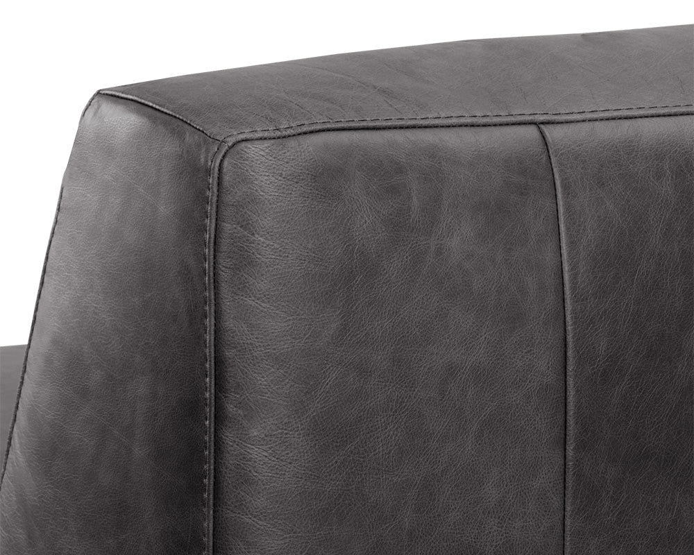Watson Modular - Armless Chair - Marseille Black Leather