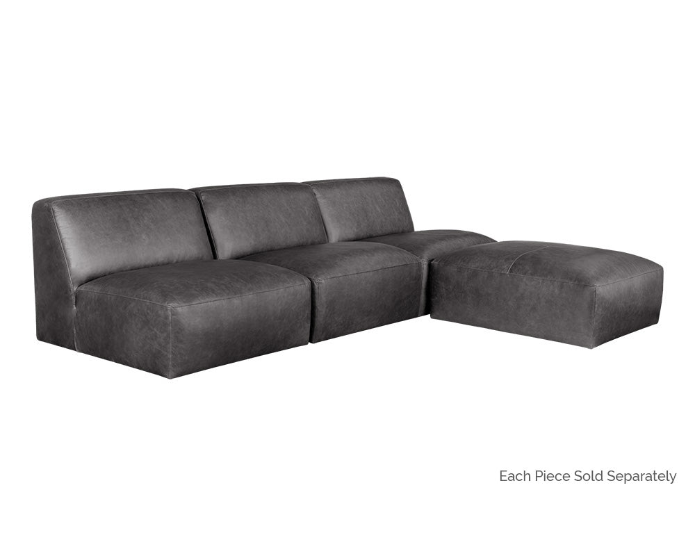 Watson Modular - Ottoman - Marseille Black Leather